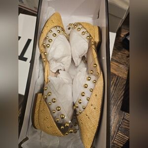 Studded Beige Women's Shoes